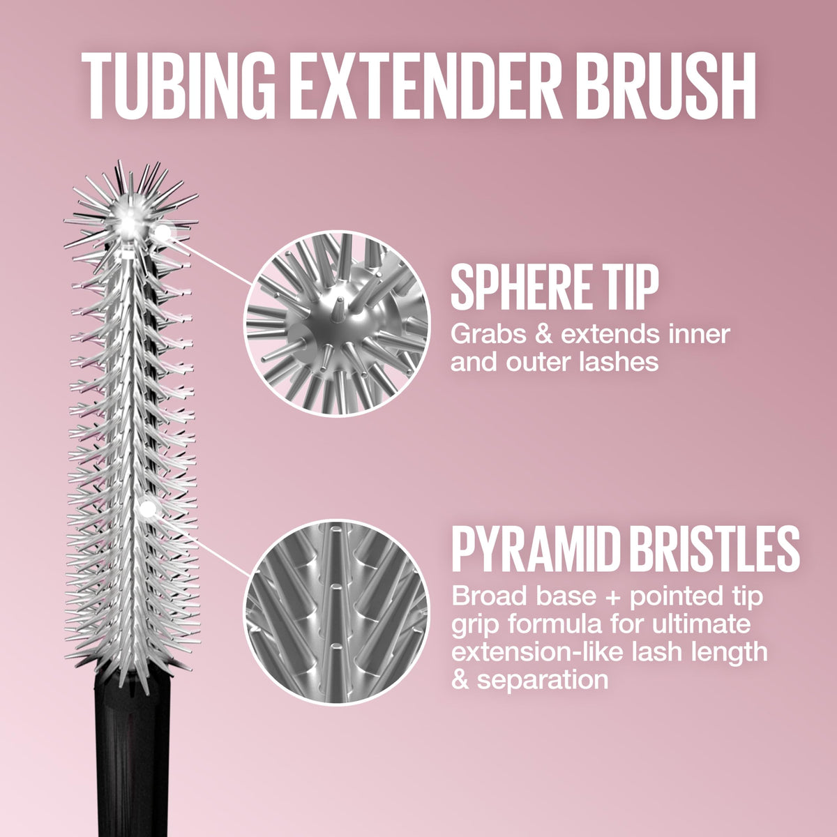 Maybelline Sky Tubes before and after lashes, visible extension-like length and separation