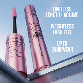 Maybelline wand with Space Diamond product swirl demonstrates smooth application