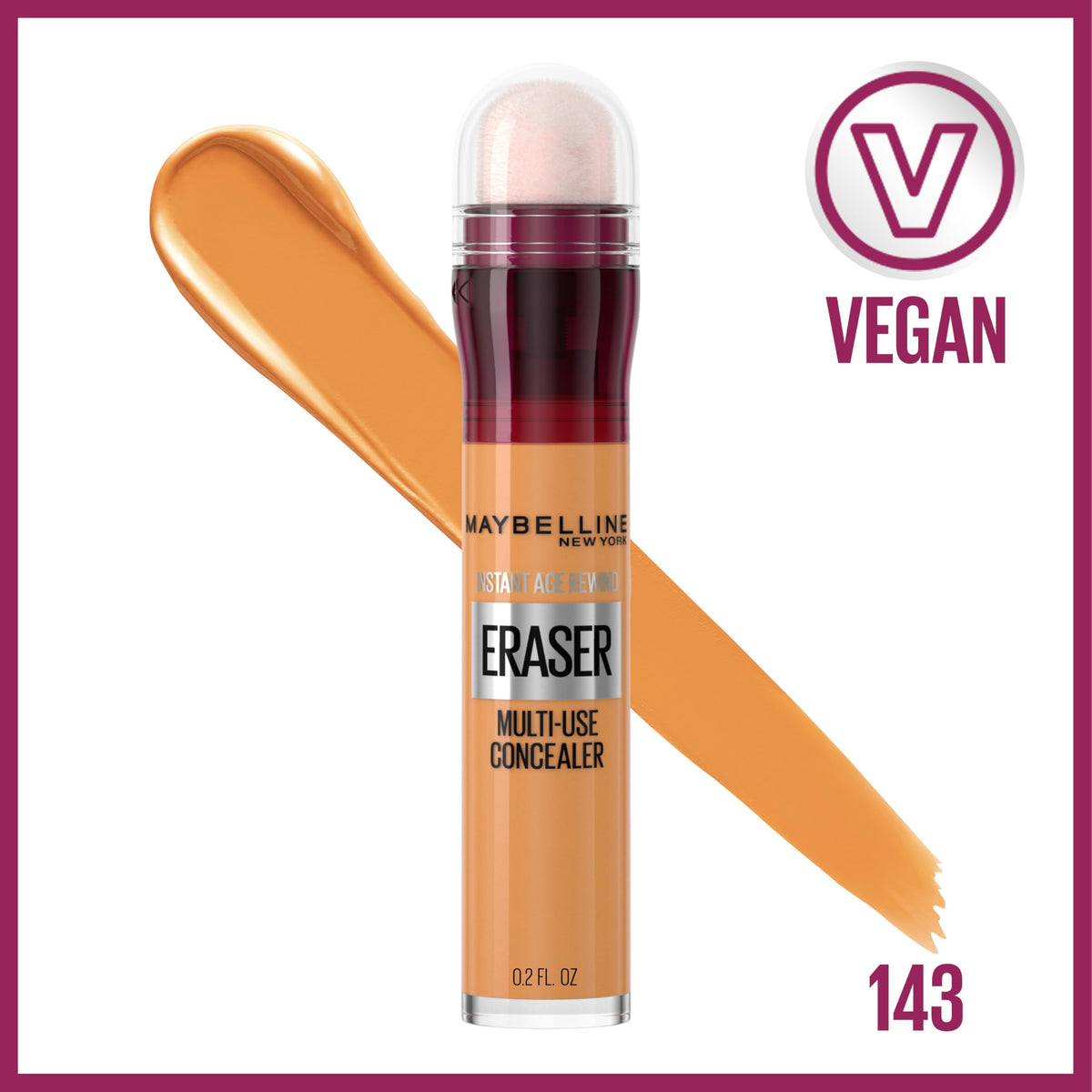 Maybelline sponge-tip applicator close-up for precise, quick application