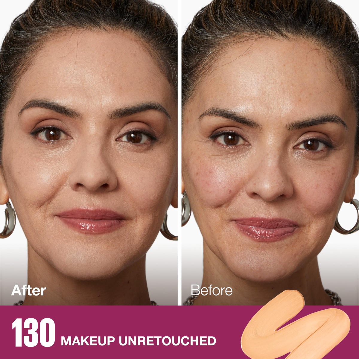 Maybelline close-up of sponge applicator demonstrating easy blending