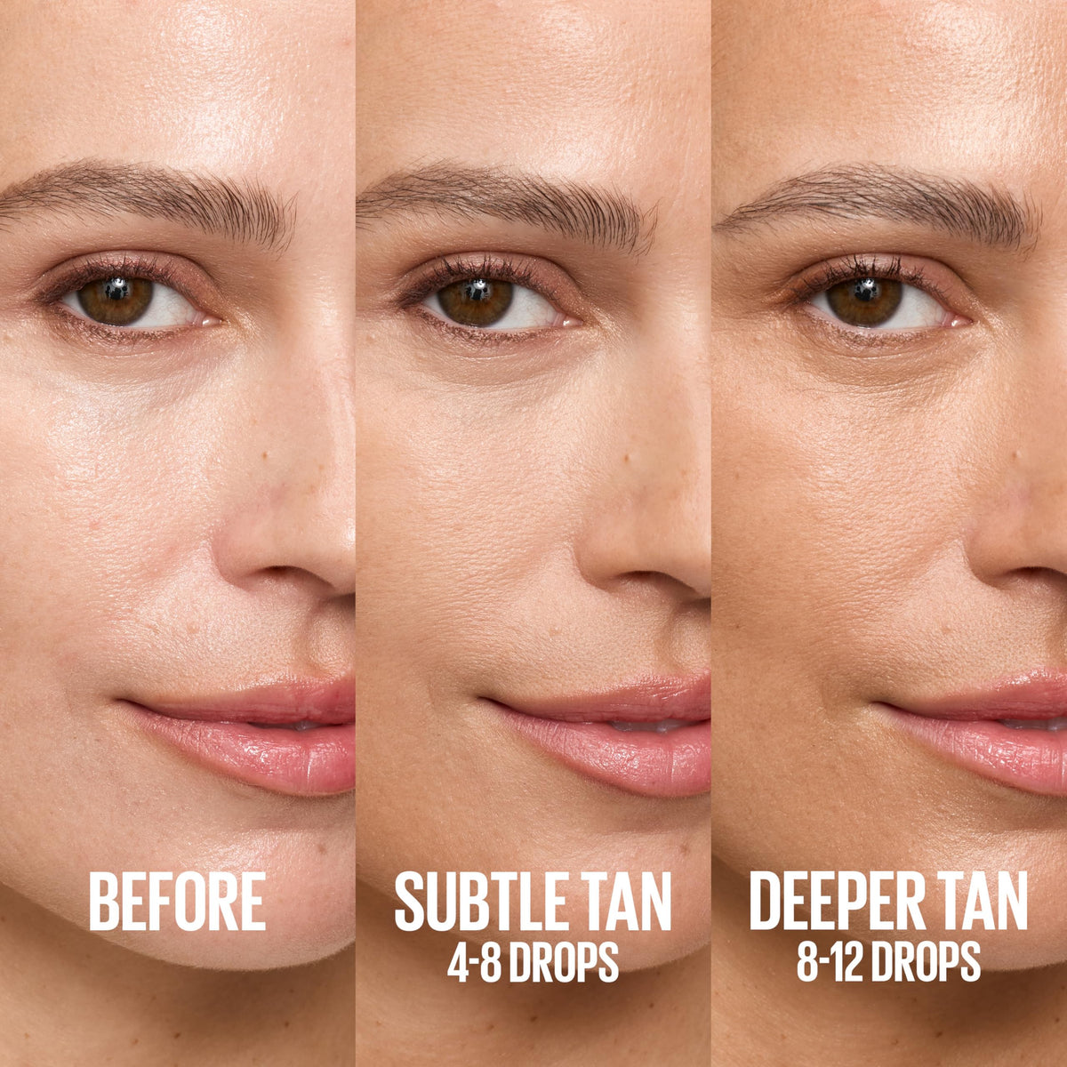 Maybelline dropper dispensing clear tanning drop for precise control