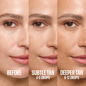Maybelline dropper dispensing clear tanning drop for precise control