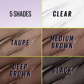 Maybelline Super Lock Brow Glue before and after brows showing visible shaping