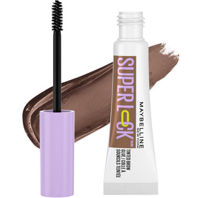 Maybelline Super Lock Brow Glue front view showing product and label for fast sculpting