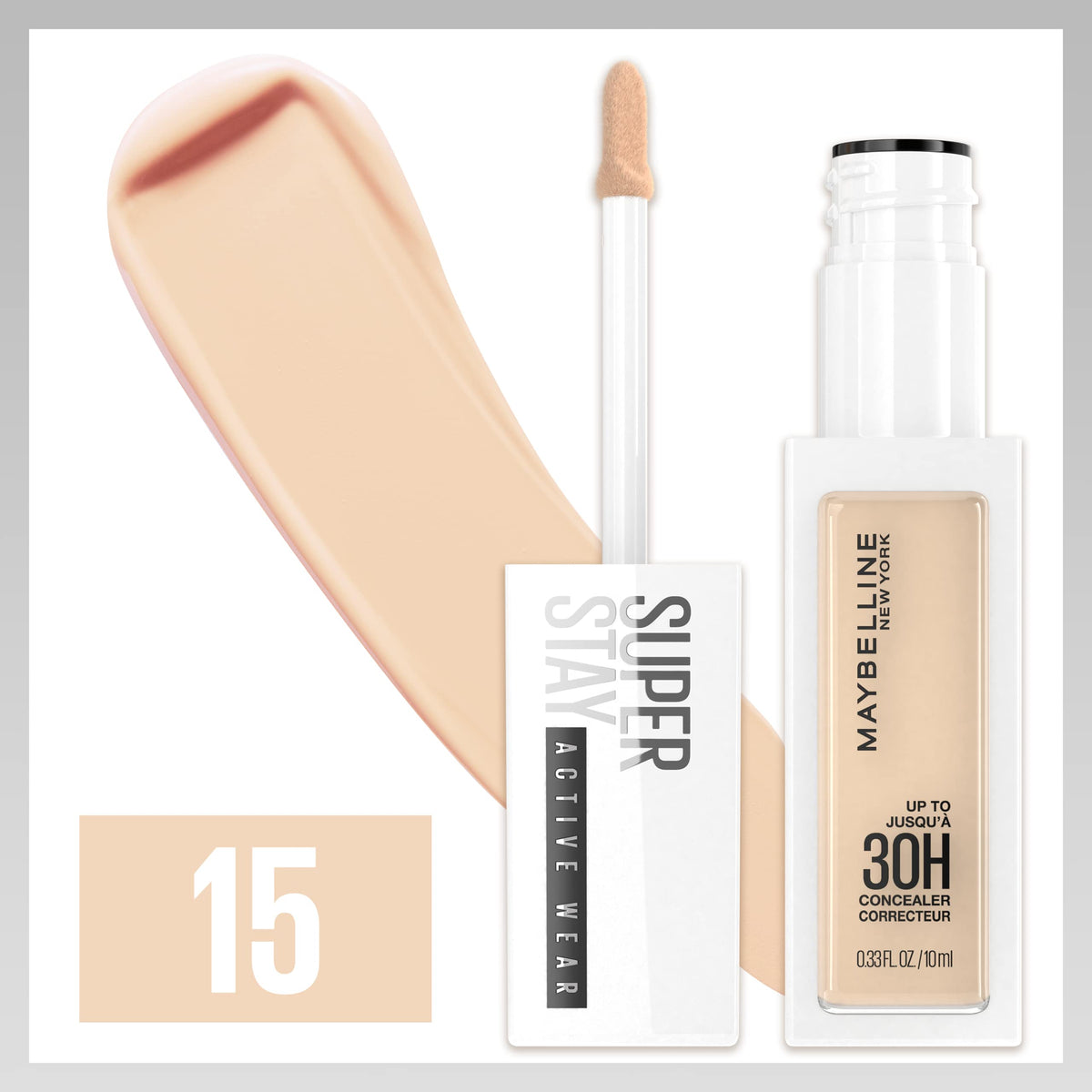 MAYBELLINE applicator closeup demonstrating comfort-curve tip for precise application