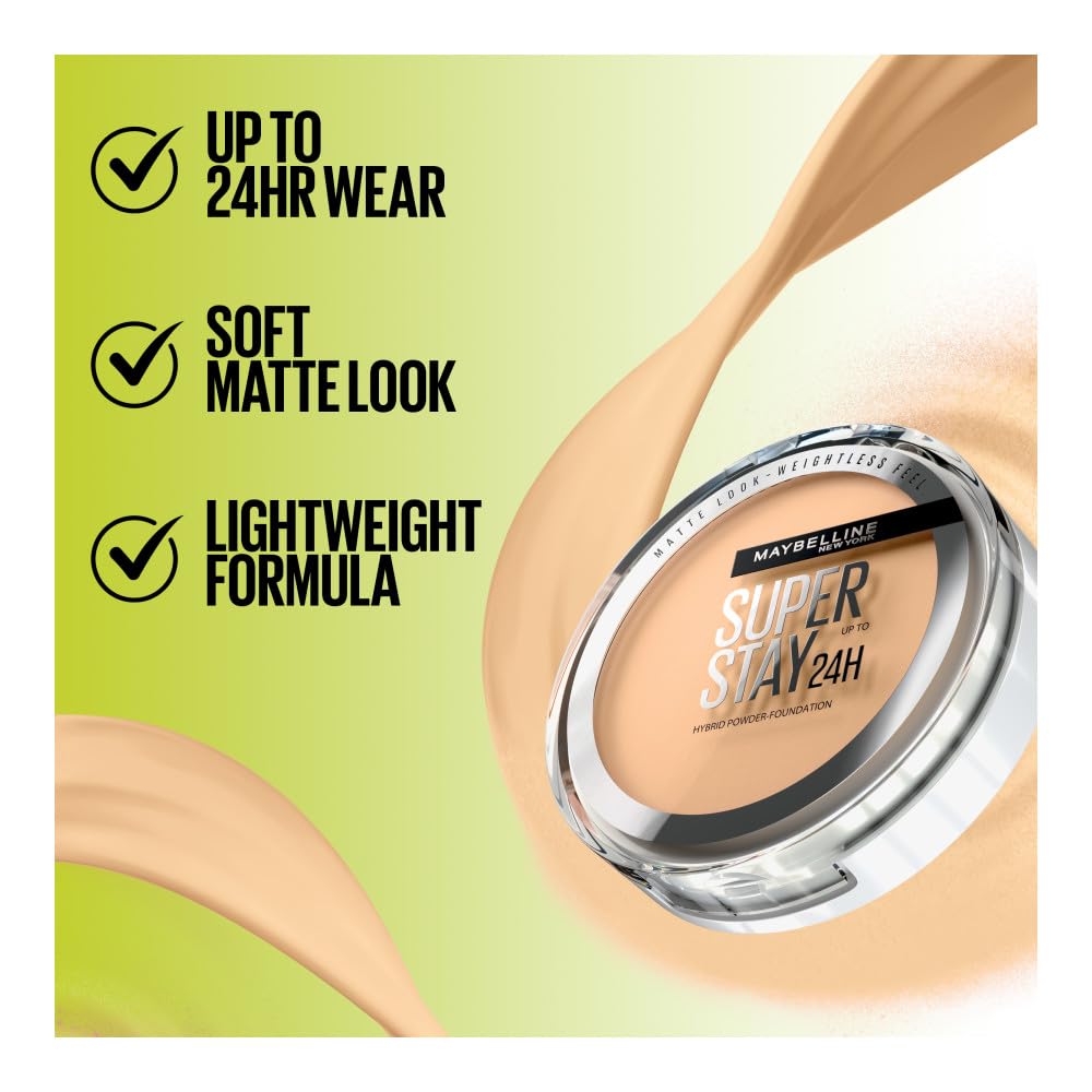 MAYBELLINE compact inside handbag ready for touchups and long wear