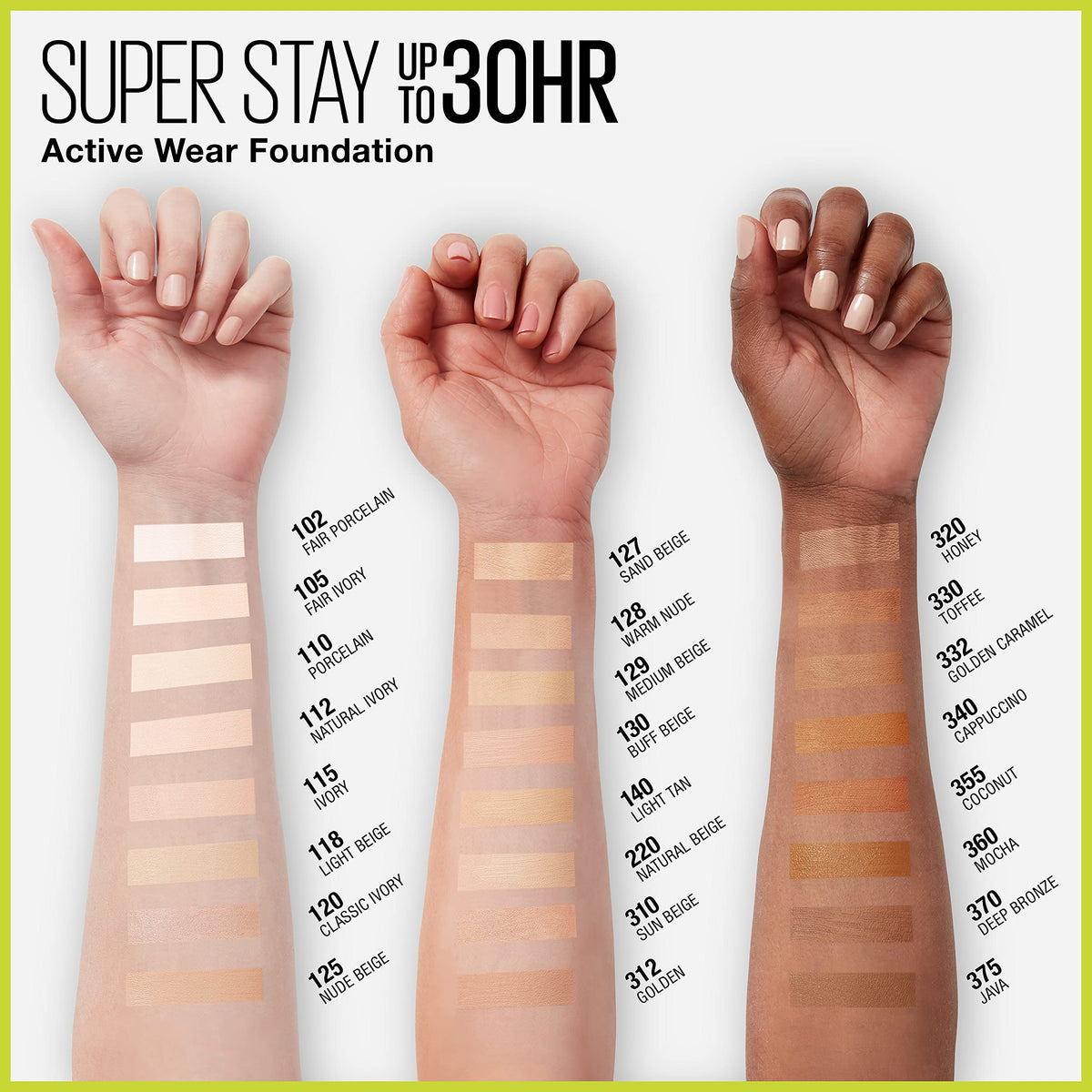 MAYBELLINE texture swipe showing creamy matte finish and blendability