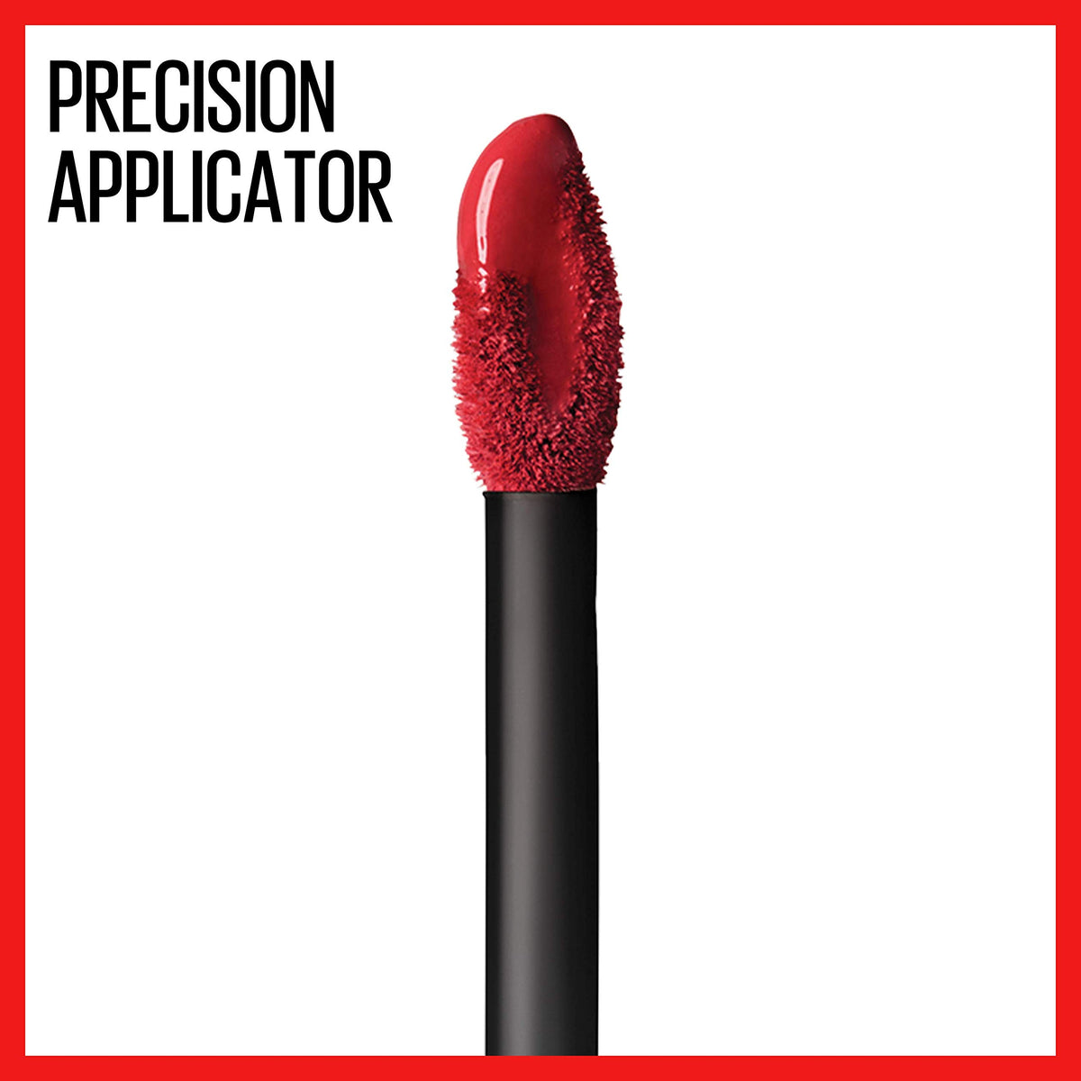 Maybelline model wearing matte lip color showing finished look and photo-ready confidence benefit