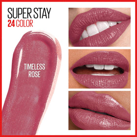 Maybelline SuperStay liquid texture closeup highlighting Micro‑Flex finish benefit: smooth, non‑cracking color
