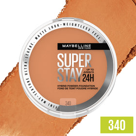 Maybelline powder texture close-up showing smooth matte finish and blendability