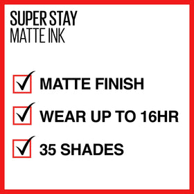 Maybelline close texture shot of matte finish showing smooth coverage and even pigment benefit