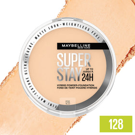 Maybelline swatches on skin demonstrating shade 128 match and buildable coverage