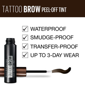 Maybelline close-up of gel being applied to brows for precise shaping