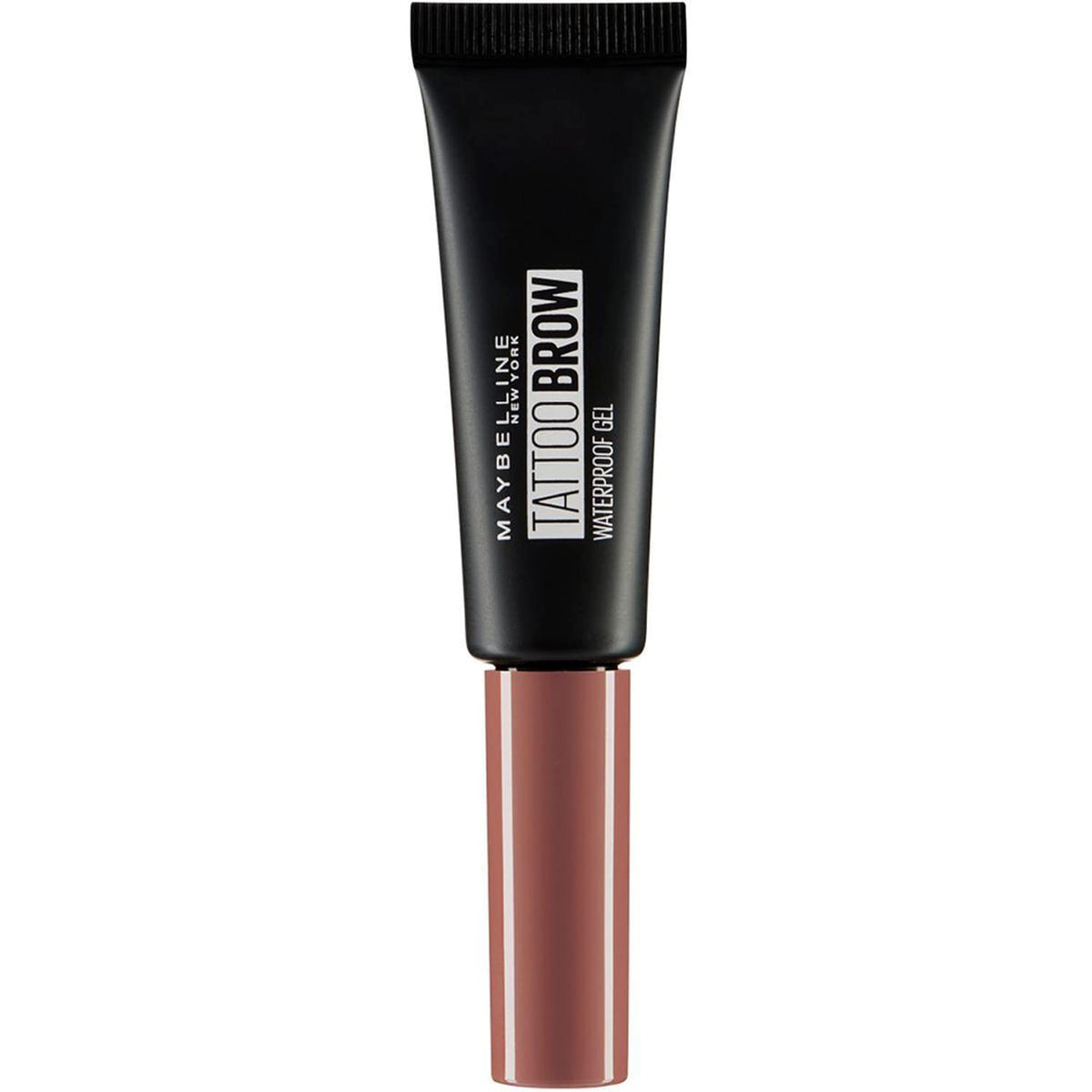 MAYBELLINE Tattoo Brow front packaging showing auburn shade and long‑wear benefit
