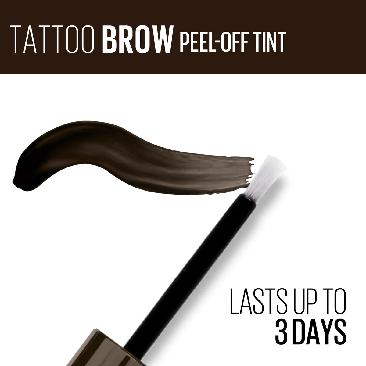 Maybelline peeled-off film revealing natural-looking filled brows