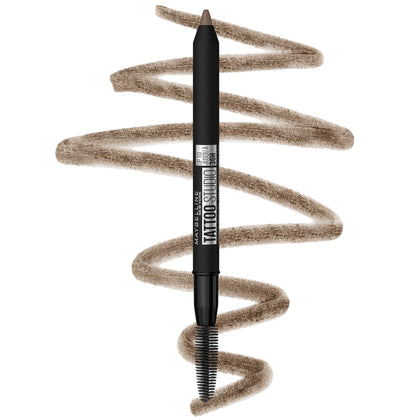MAYBELLINE front packaging showing compact pencil and spoolie for travel-ready brows