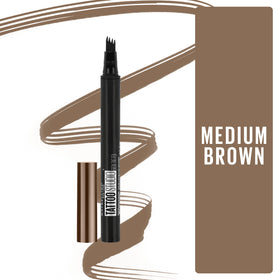 Maybelline multi-prong tip close-up creating precise hair-like strokes