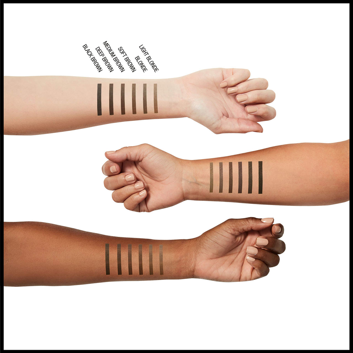 MAYBELLINE creamy pencil texture swatch showing high pigment payoff
