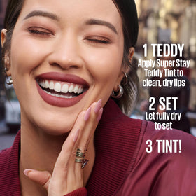 maybelline product in hand demonstrating size and easy portability benefit