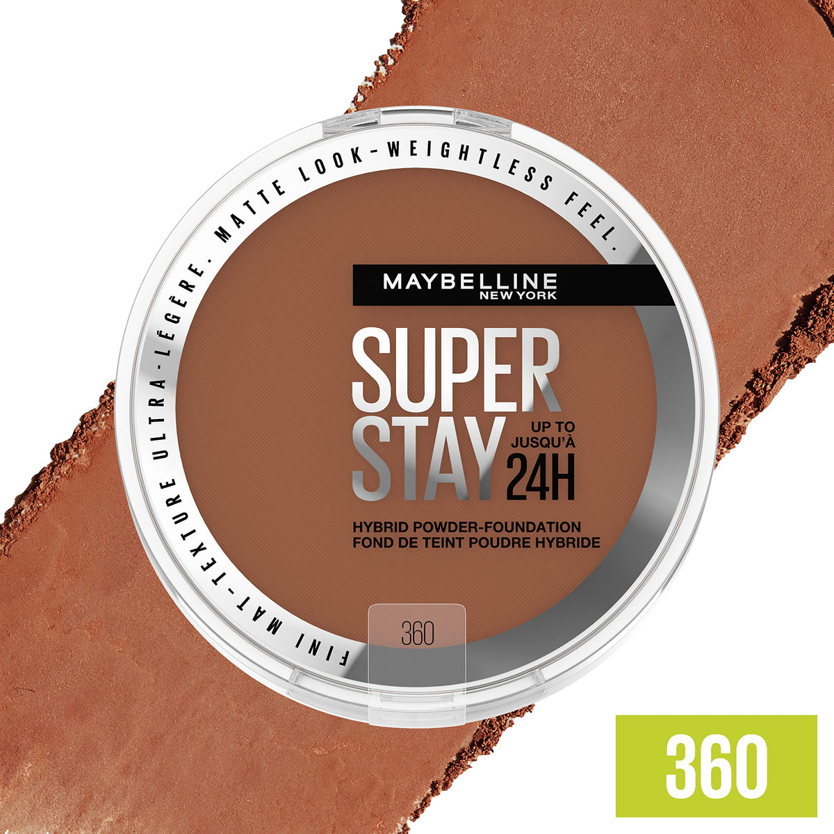 Maybelline close-up of powder texture highlighting soft matte finish