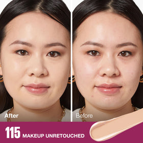 MAYBELLINE creamy swatch of shade 115 showing blendable texture and natural coverage