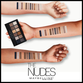 Maybelline arm swatches demonstrating shade range and blendable finish