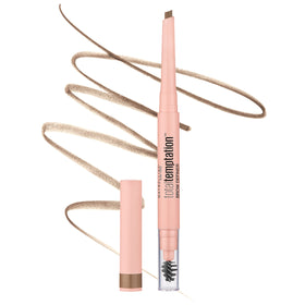 Maybelline Total Temptation pencil front view showing blonde color and compact design for easy use
