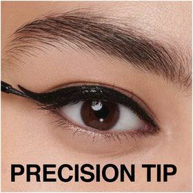 Maybelline eyeliner inside a travel kit demonstrating on-the-go convenience