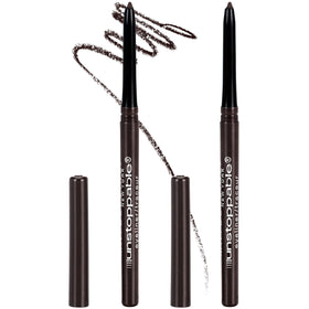 MAYBELLINE front packaging showing twin Espresso pencils and benefits