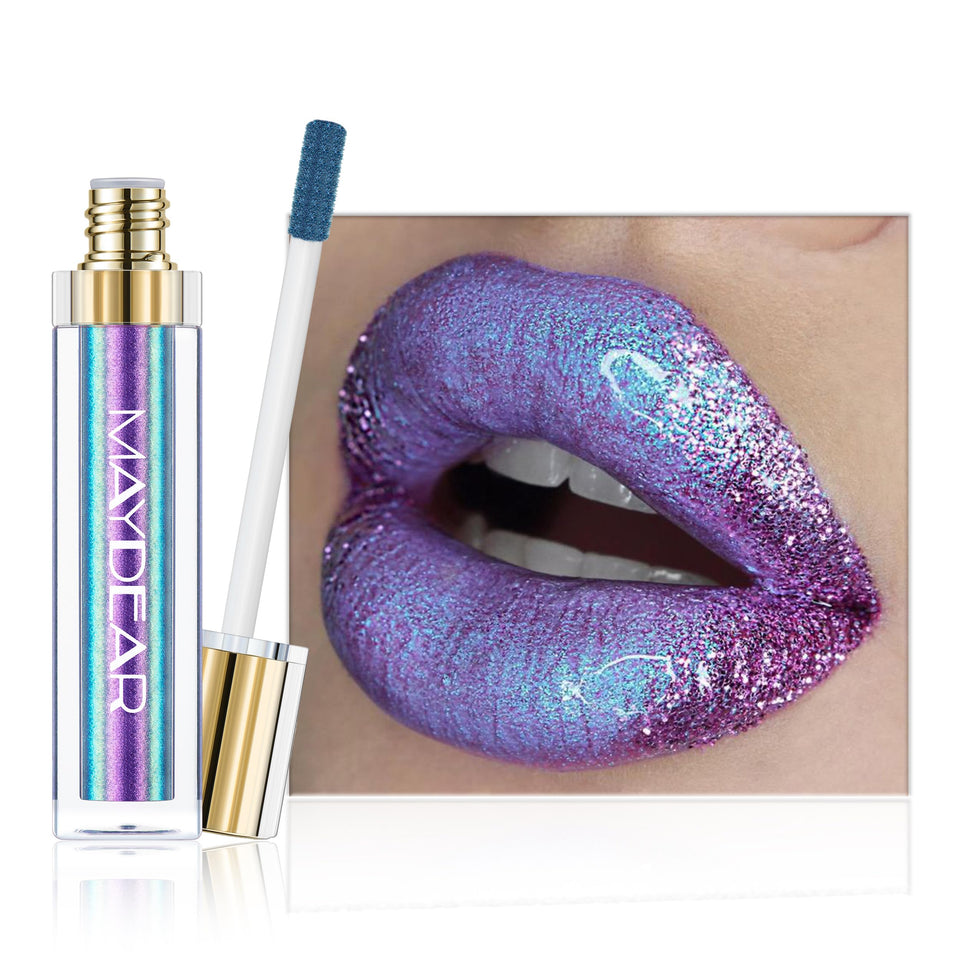 Maydear chameleon front packaging showing metallic blue-purple tube for bold color