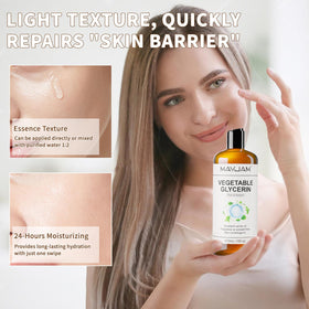 Person applying MAYJAM glycerine to dry skin for instant hydration