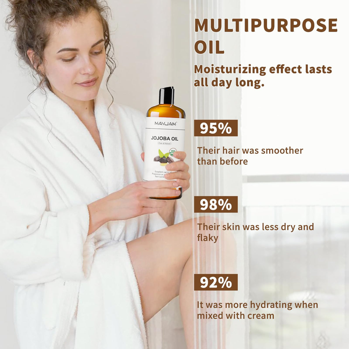 MAYJAM applied to scalp demonstrating nourishing hair and scalp massage