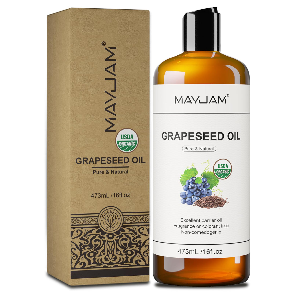 MAYJAM bottle on bathroom shelf in lifestyle setting suggesting daily skincare routine