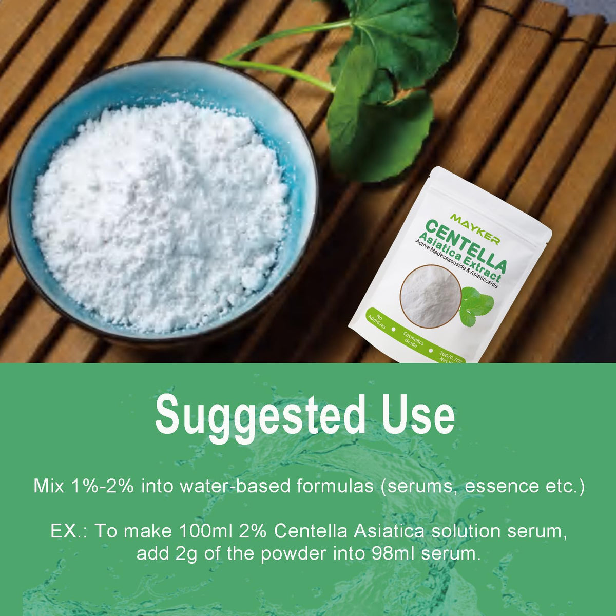 MAYKER powder on a DIY workstation with bottles and mixers demonstrating versatile use
