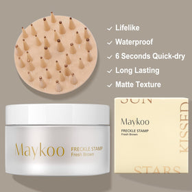 MAYKOO swatch texture showing matte finish and high saturation for realistic freckles