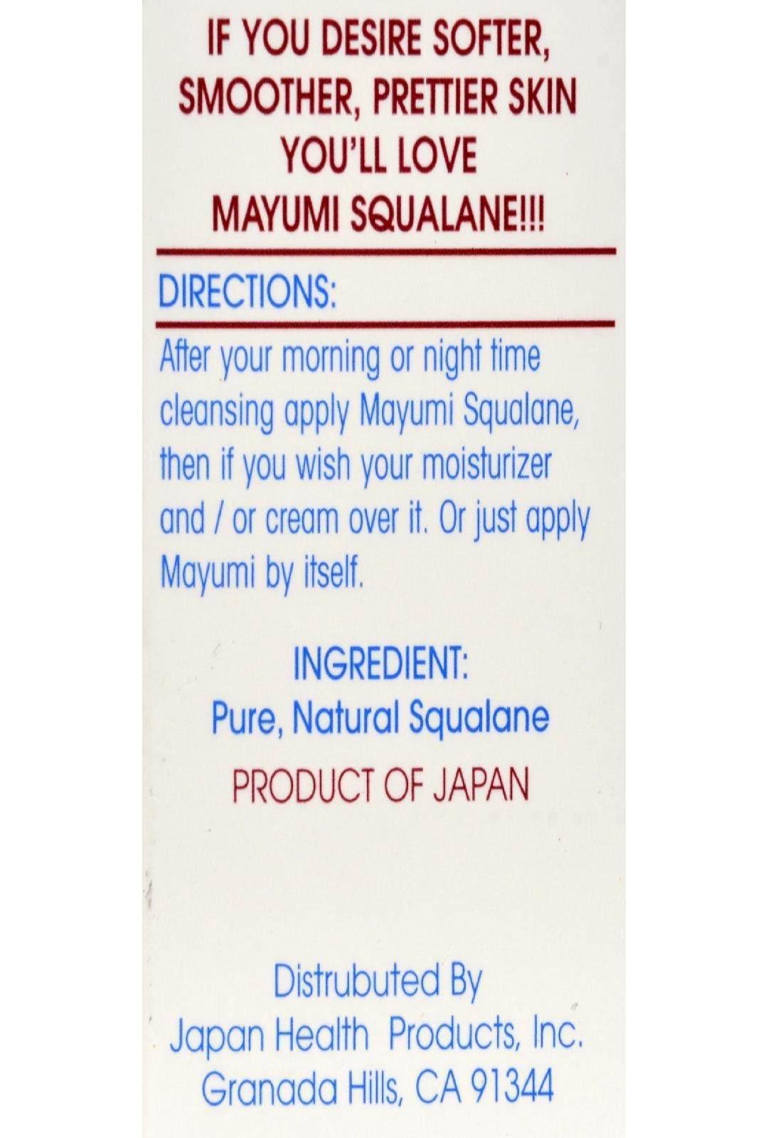 Mayumi applied to hand in natural setting demonstrating soothing dry skin benefit