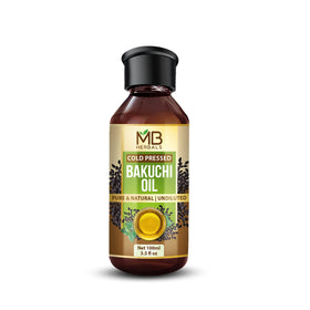 MB Herbals bakuchi oil in use scalp application demonstrating diluted mix and targeted massage benefit