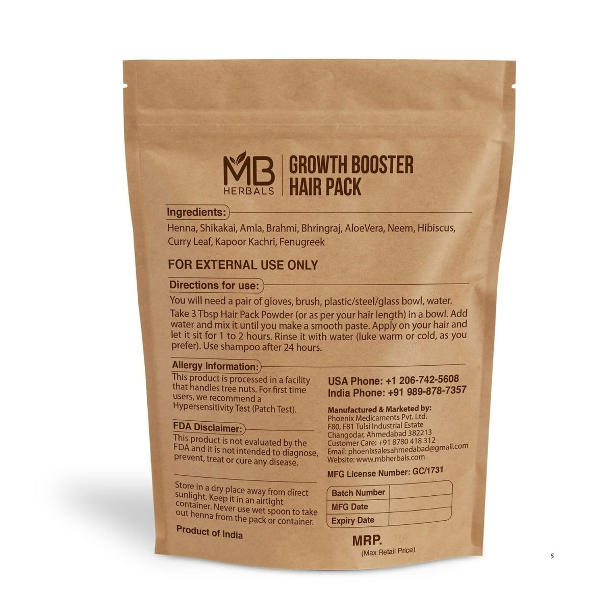 MB Herbals powder mixed into paste applied to hair, showing easy at-home application benefit