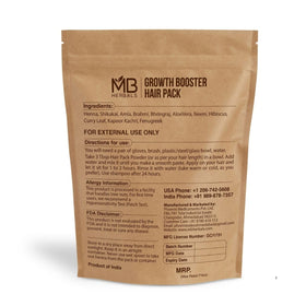 MB Herbals powder mixed into paste applied to hair, showing easy at-home application benefit