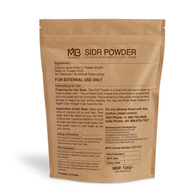 MB Herbals sidr powder close-up texture, fine natural powder for smooth hair masks
