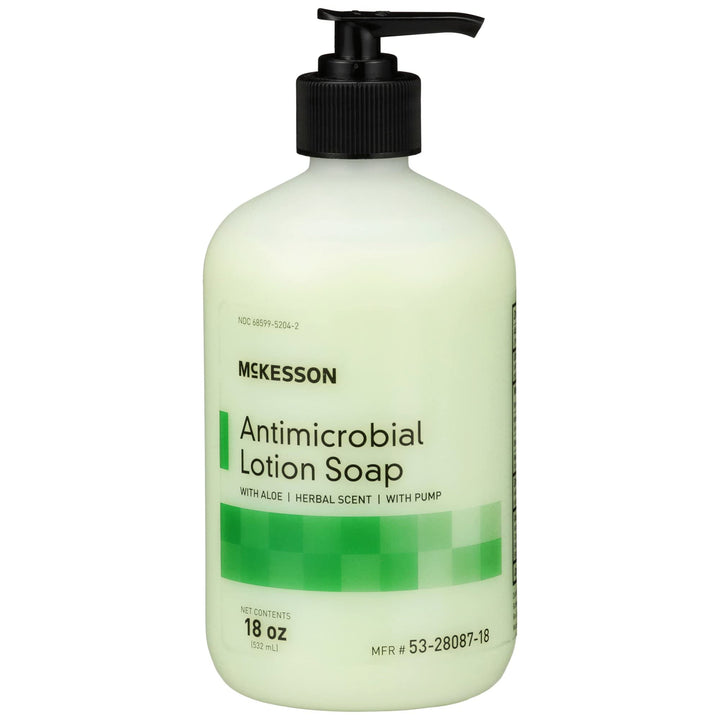 McKesson front packaging shows 18 oz pump and herbal scent benefit