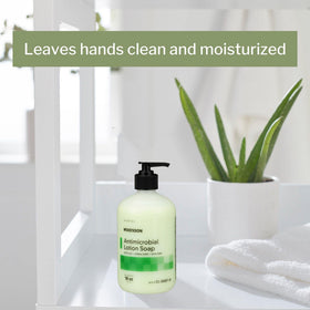 McKesson bottle placed by sink suggesting professional, neat use