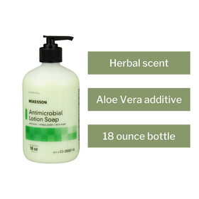 McKesson lotion texture close-up with aloe for softer-feeling hands