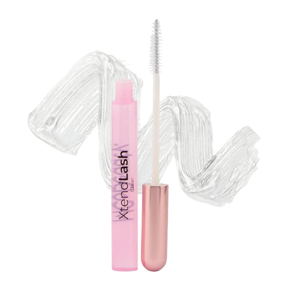 MCoBeauty XtendLash clear front packaging showing glossy tubing formula benefit