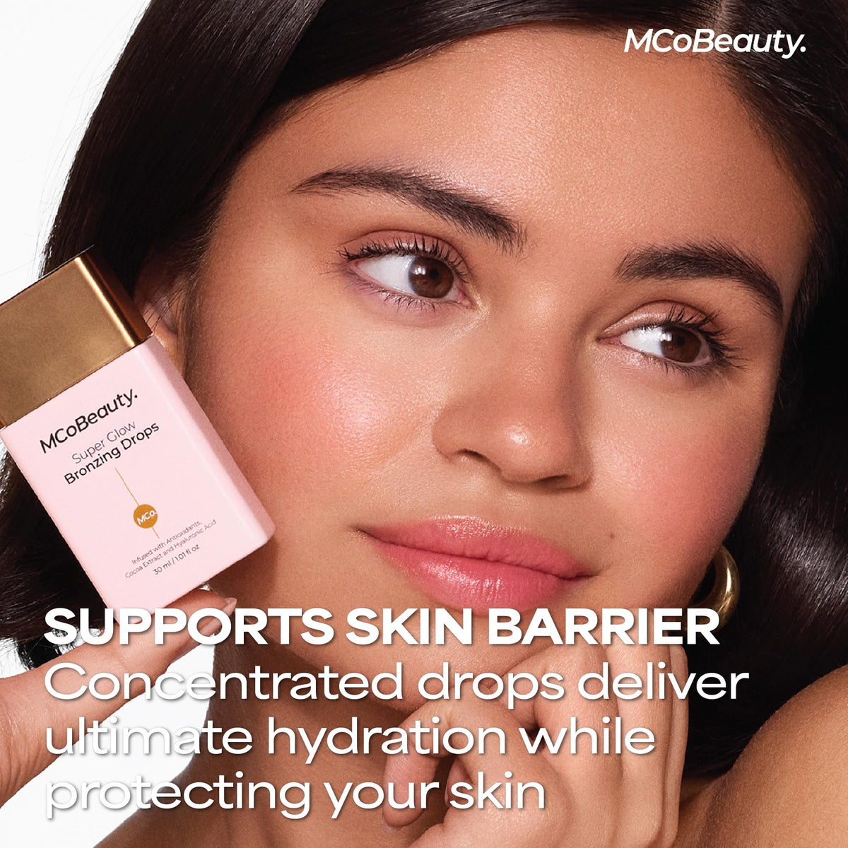 MCoBeauty applied to cheek showing natural sculpted warmth and radiance