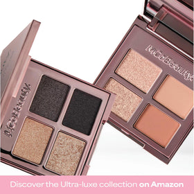 MCoBeauty on model wearing smoky evening pink-nude makeup