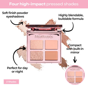 MCoBeauty close-up of four pans highlighting texture and finish