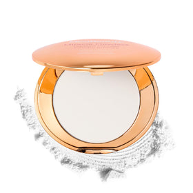 MCoBeauty compact front packaging showing sleek case and logo benefit portable touch-ups