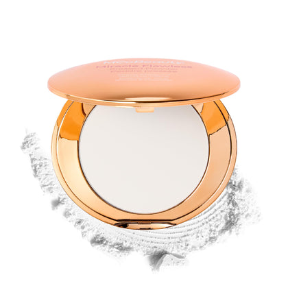 MCoBeauty compact front packaging showing sleek case and logo benefit portable touch-ups