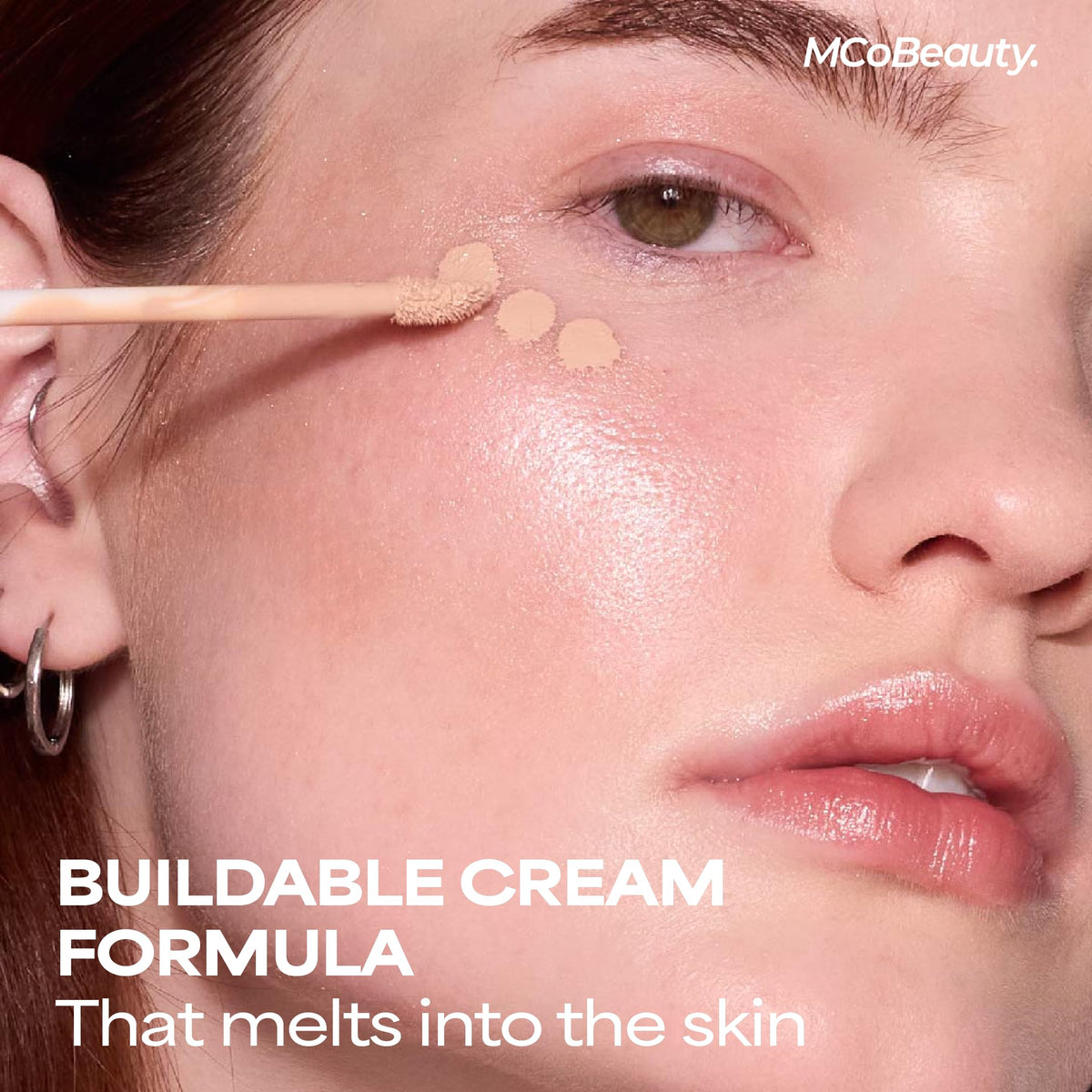 MCoBeauty concealer doe-foot applicator delivering precise product for targeted correction